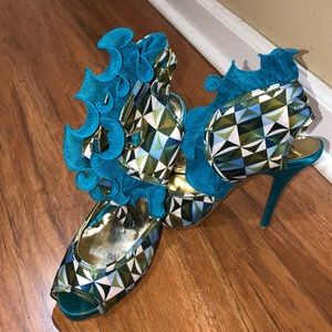 Multi Color Wild Rose Heels